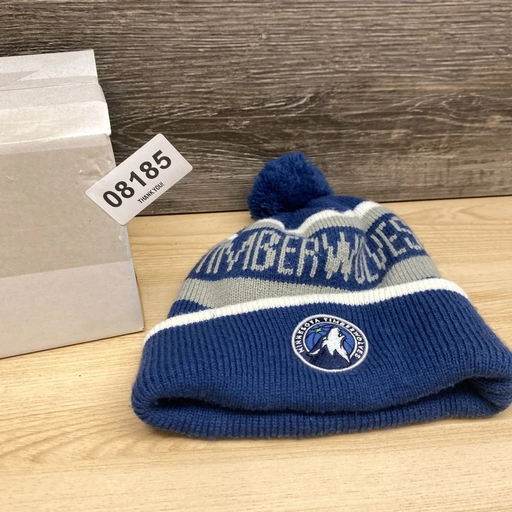 Minnesota Timberwolves Hat Cap Beanie Blue Gray NBA Basketball Fan Favorite Knit